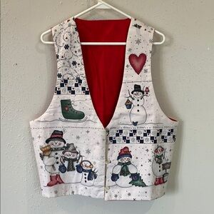 Festive Snowman Print Vest